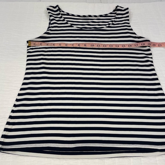 Charter Club Navy and White Striped Tank Top - Picture 7 of 8